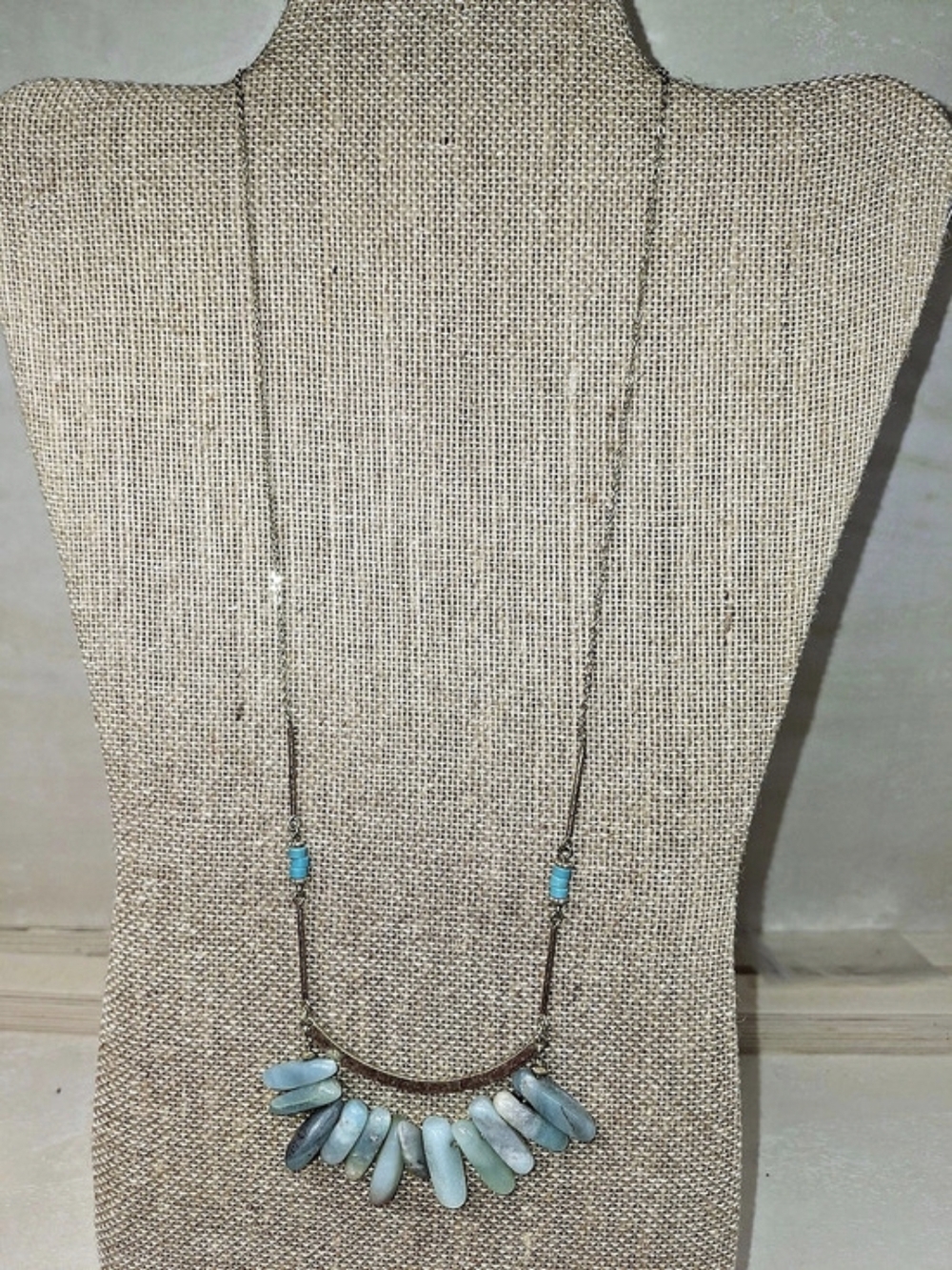 Amazonite Stone Statement Necklace